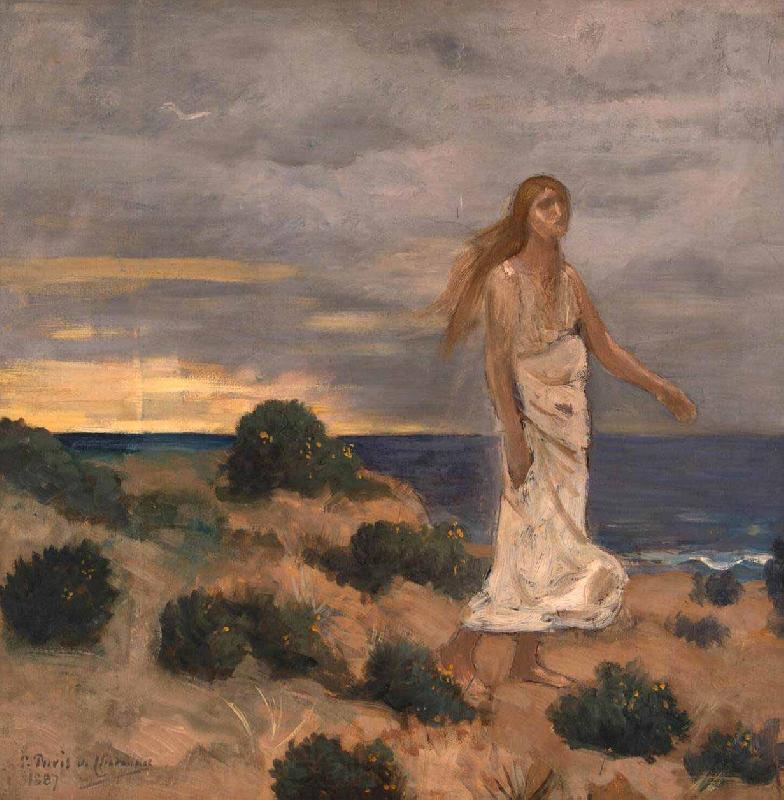 Pierre Puvis de Chavannes Woman on the Beach Spain oil painting art